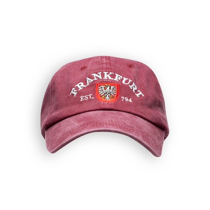 Cap washed Frankfurt red