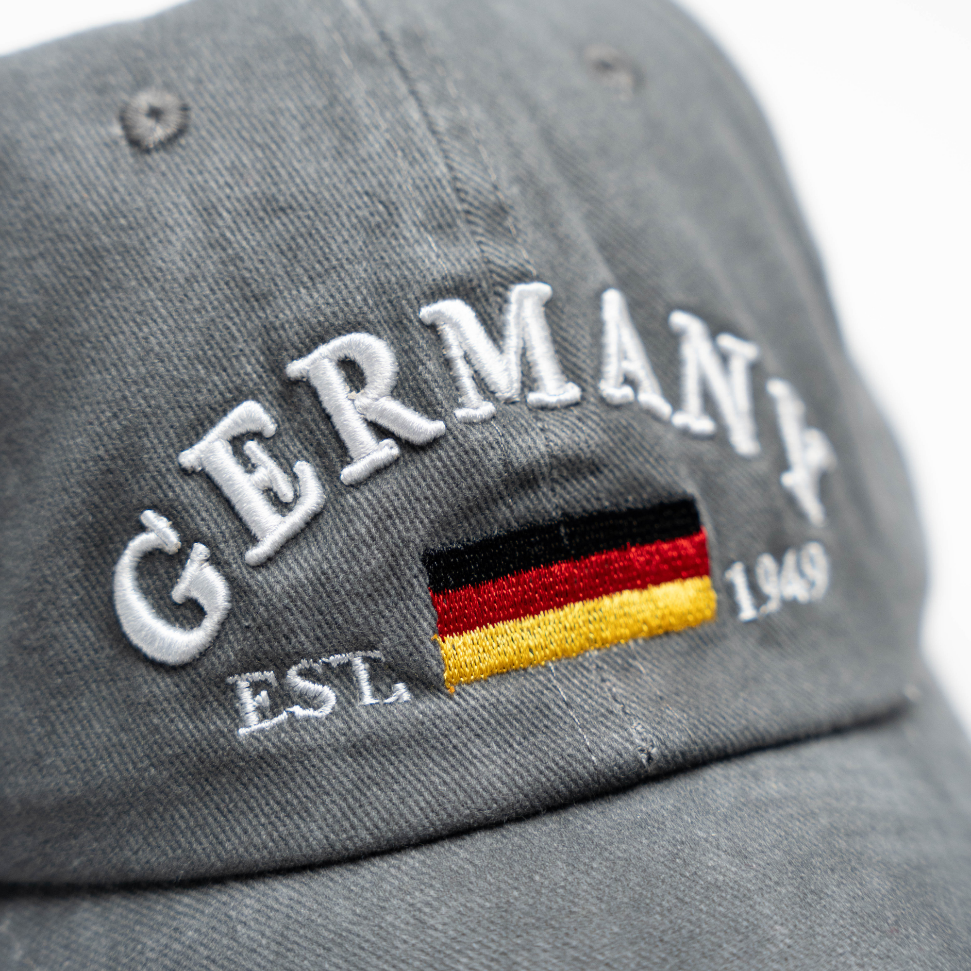 Grau gewaschene Cap mit Germany-Schriftzug – Deutschland Souvenir