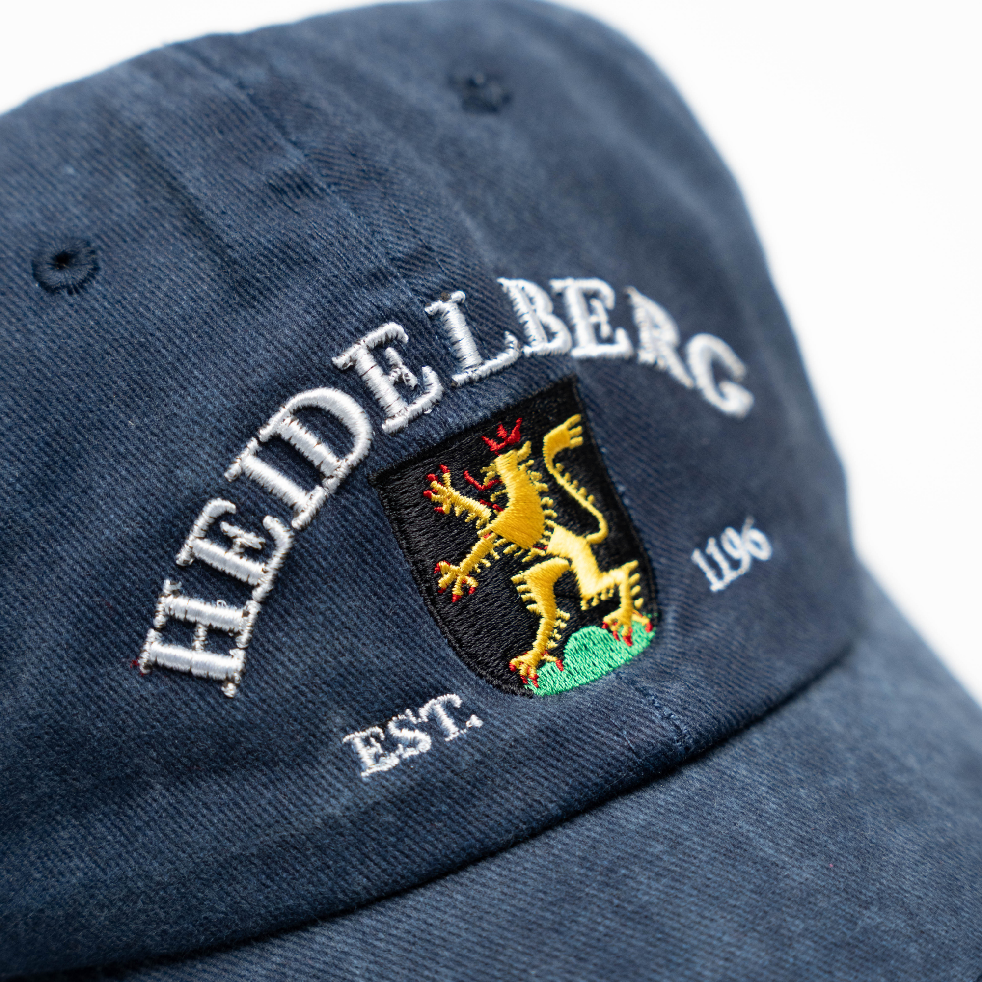 Blau gewaschene Cap mit Heidelberg-Schriftzug – Deutschland Souvenir