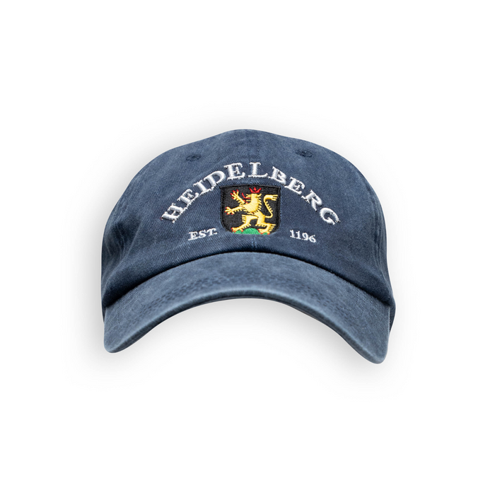 Cap washed Heidelberg blue
