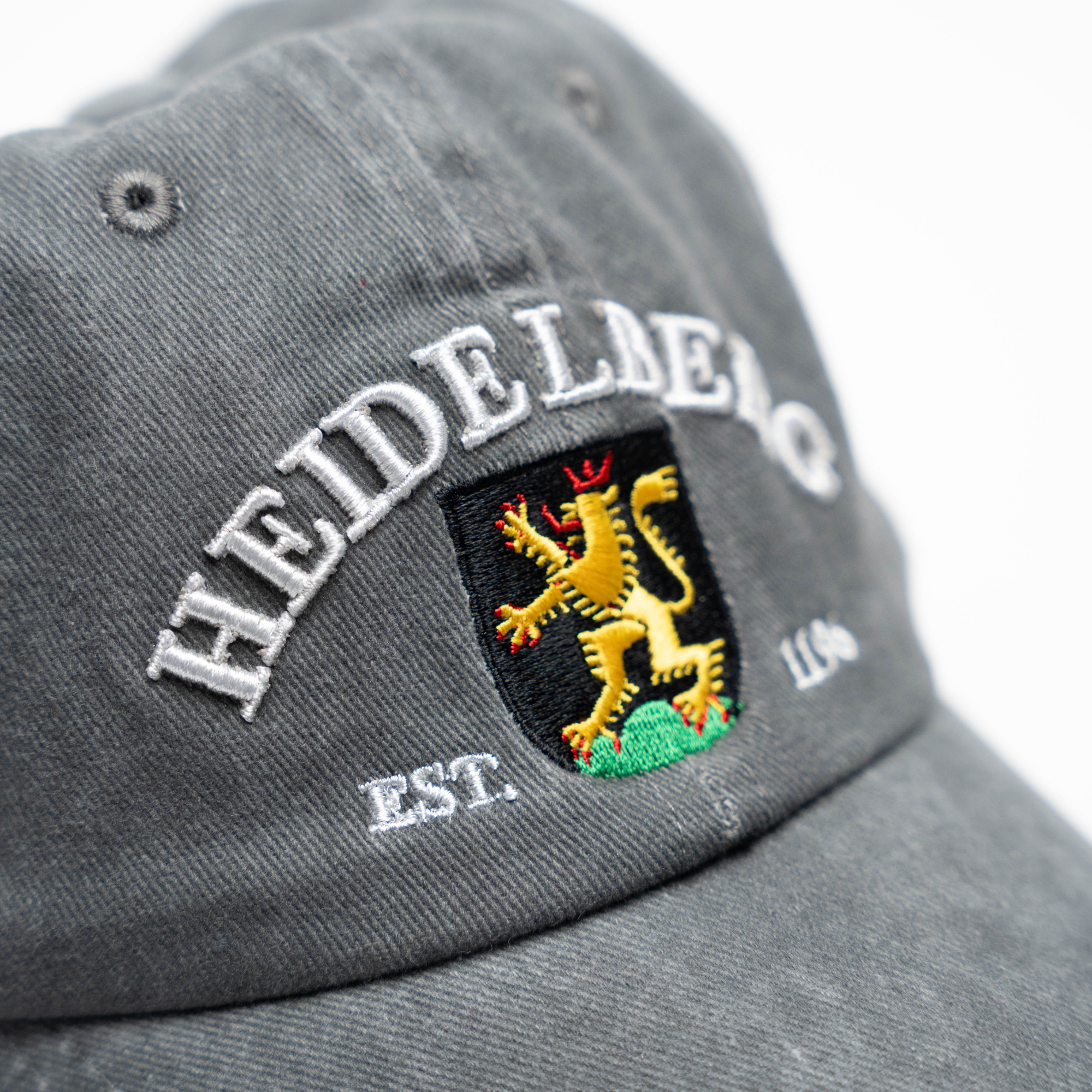 Grau gewaschene Cap mit Heidelberg-Schriftzug – Deutschland Souvenir