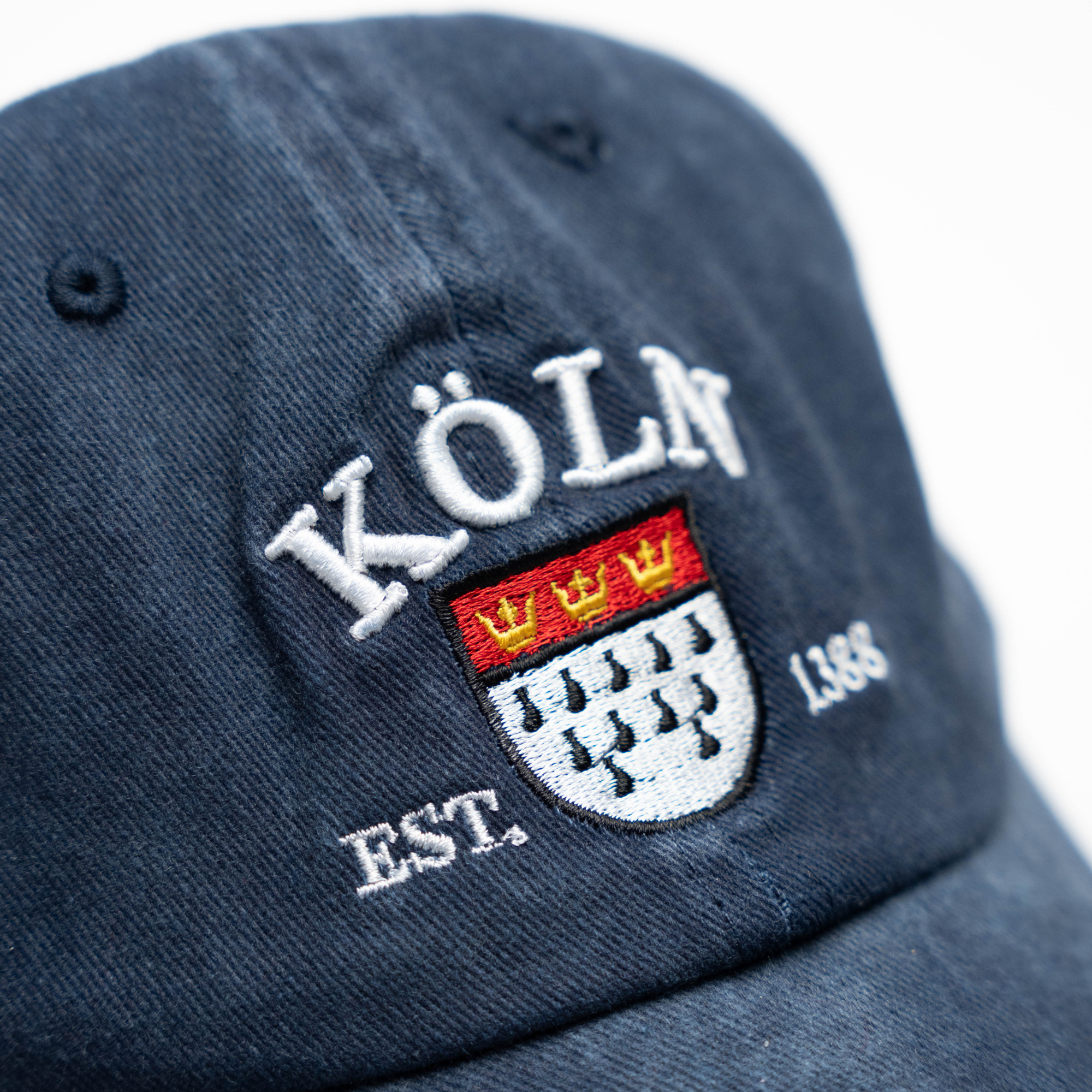 Blau gewaschene Cap mit Köln-Schriftzug – Deutschland Souvenir