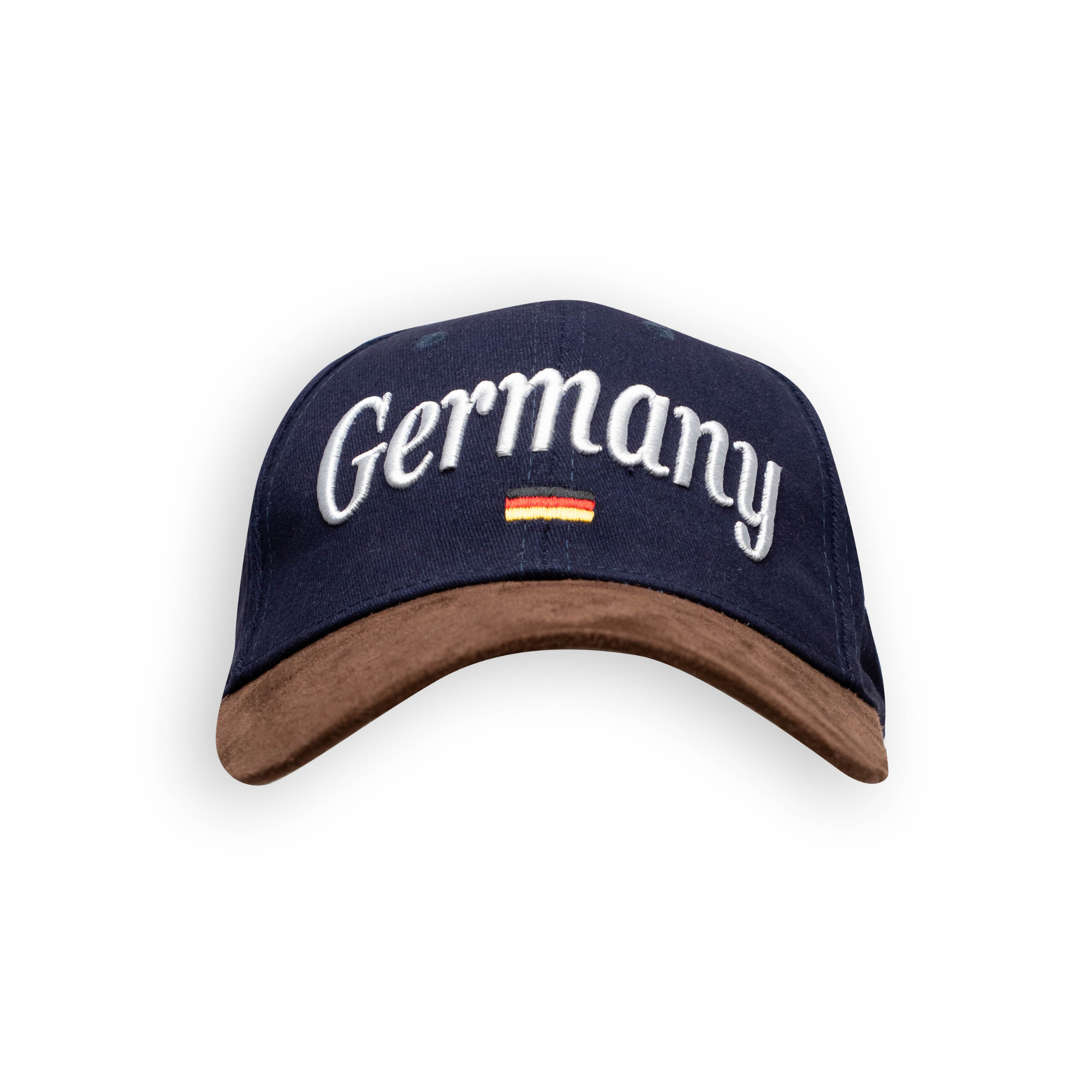 Marineblaue Leder-Cap mit Germany-Motiv – Deutschland Souvenir