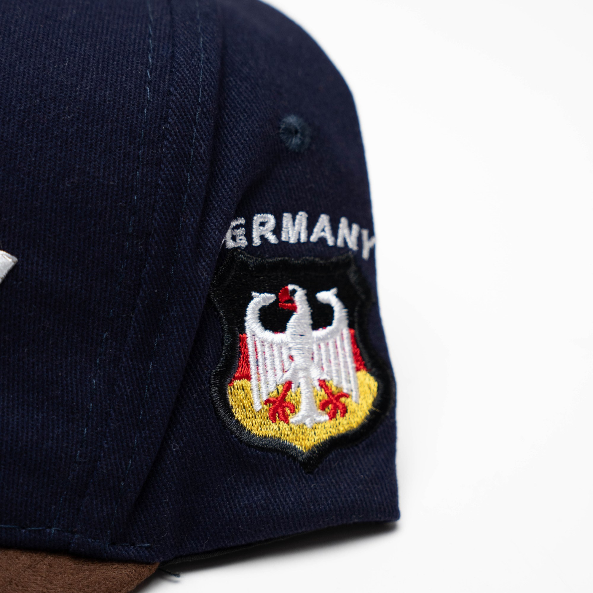 Dunkelblaue Leder-Cap mit Germany-Schriftzug – Deutschland Souvenir