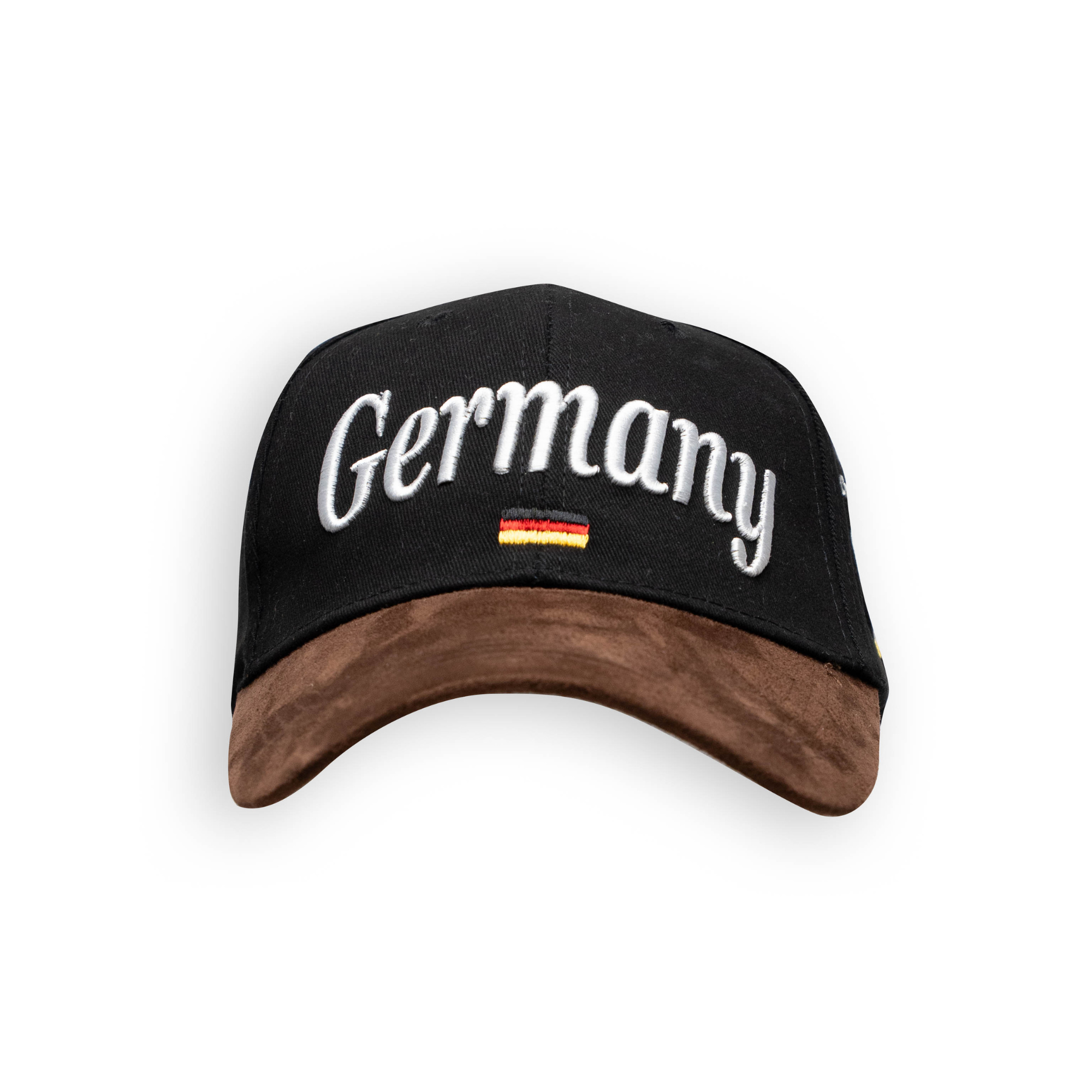 Schwarze Leder-Cap mit Germany-Motiv – Deutschland Souvenir