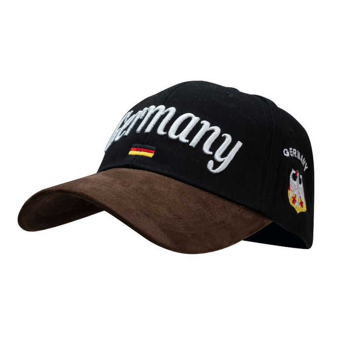 Cap Leder Germany schwarz