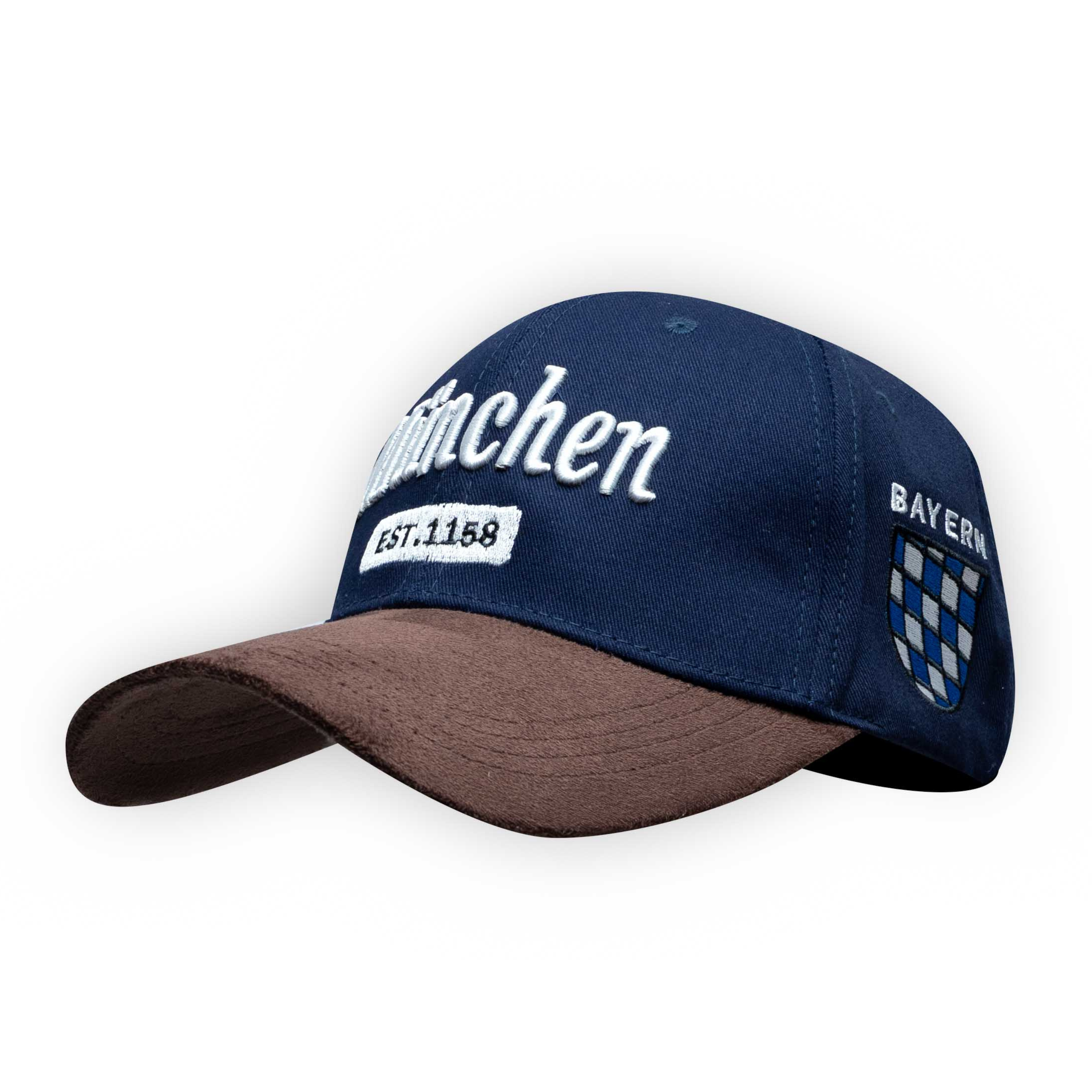Blaue Cap mit Lederoptik und München-Motiv - Deutschland Souvenir