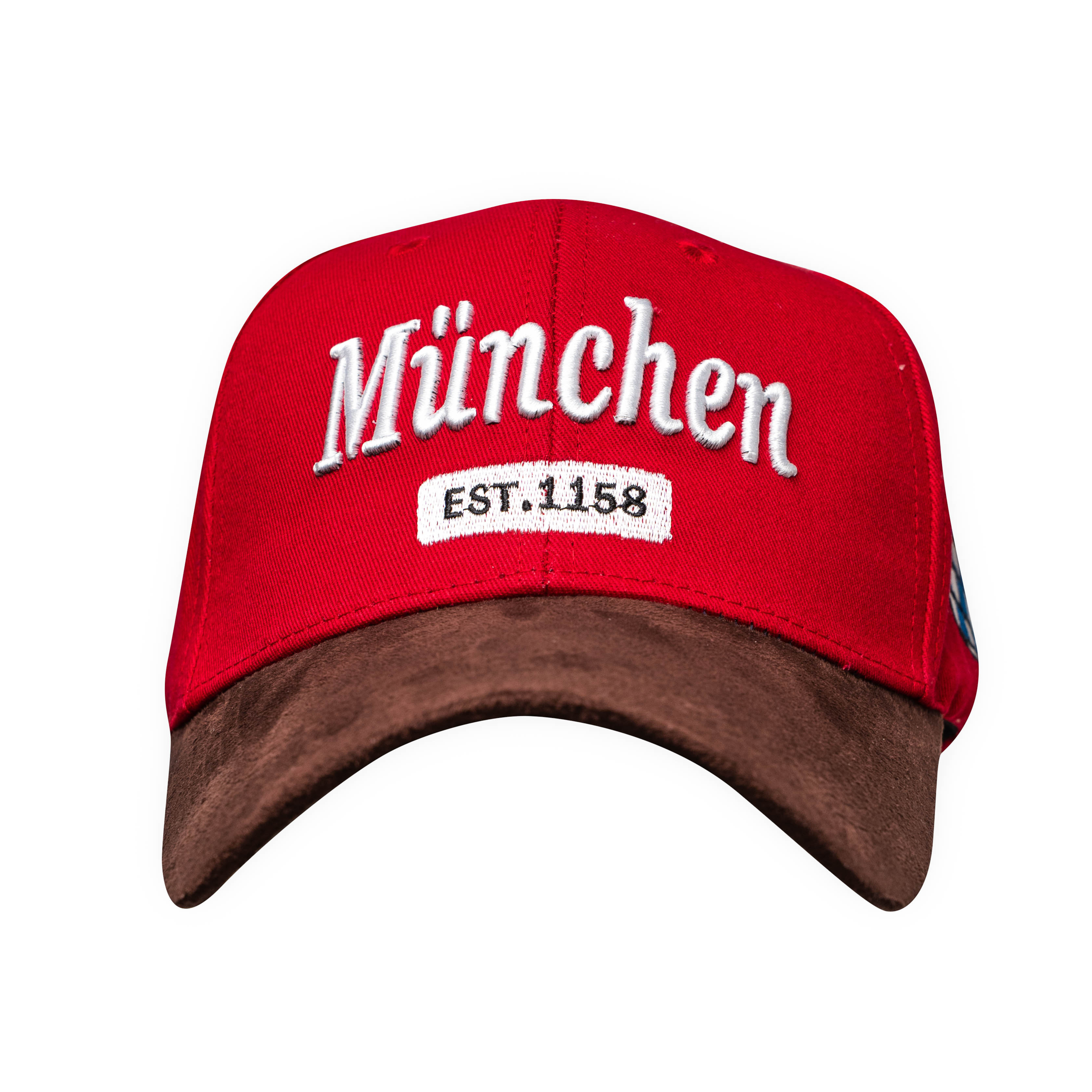 Rote Cap in Lederoptik mit München-Schriftzug - Deutschland Souvenir