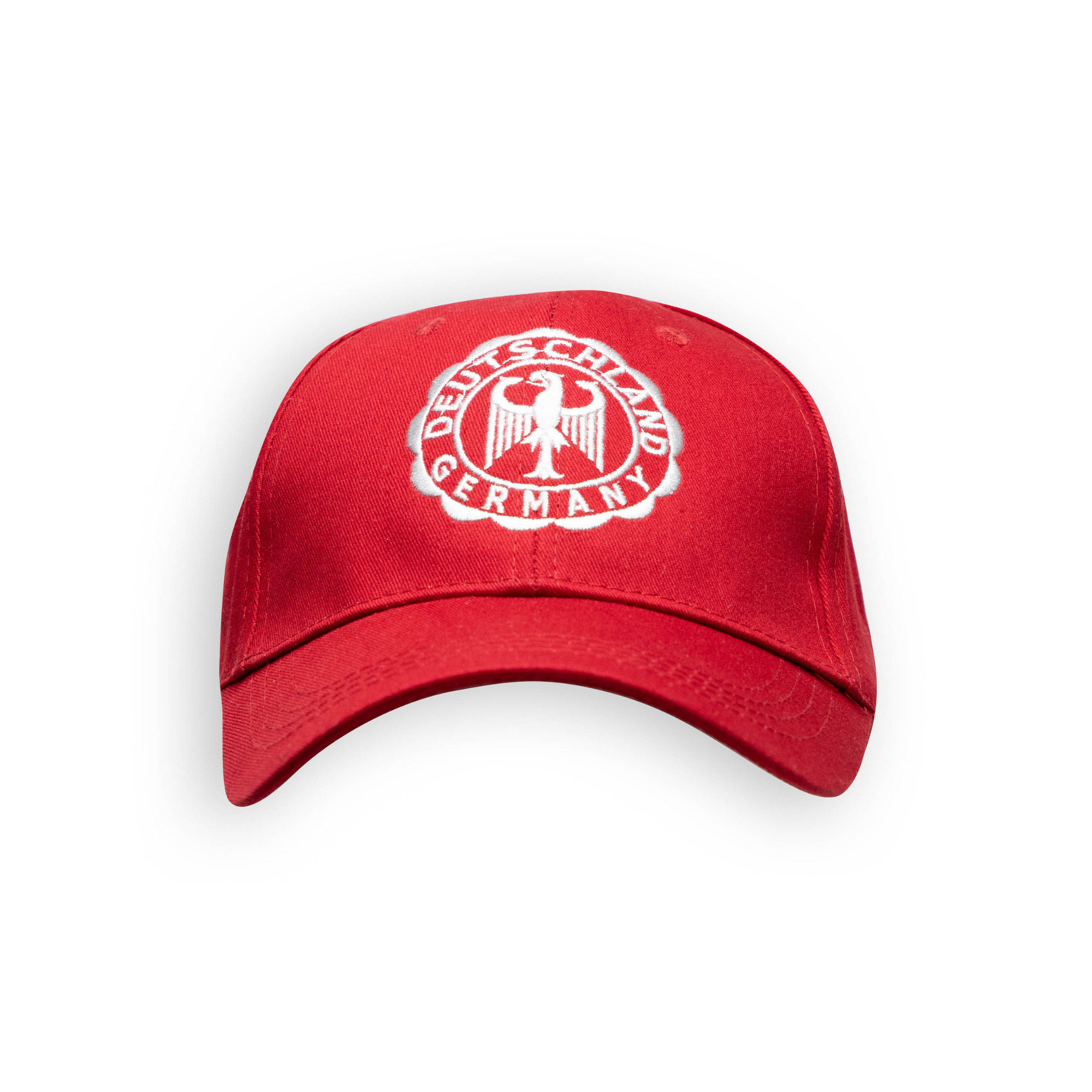 Rote Cap mit silbernem Rund-Emblem – Deutschland Souvenir