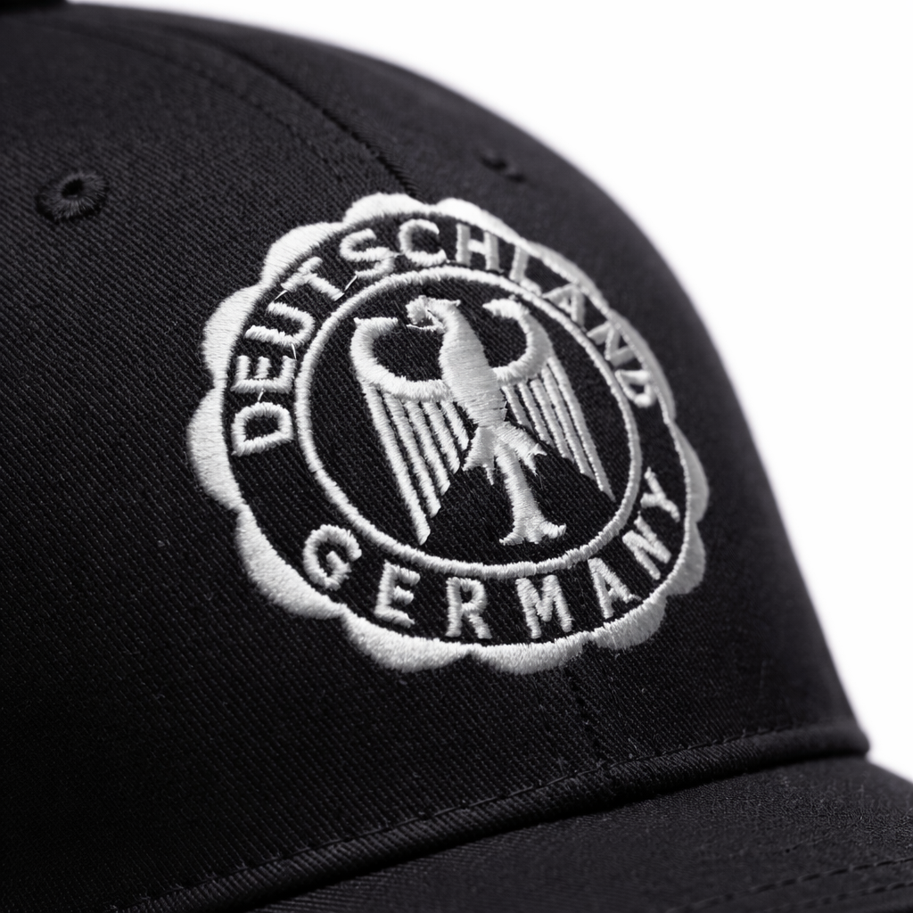 Cap silber rund schwarz – Deutschland Souvenir