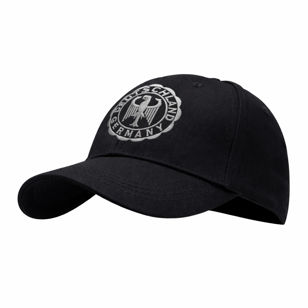 Cap silber rund schwarz – Deutschland Souvenir