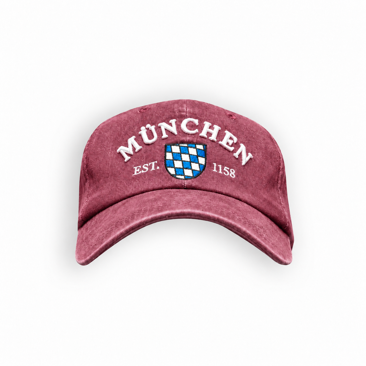 Verwaschene Cap mit München-Schriftzug in rot - Deutschland Souvenir