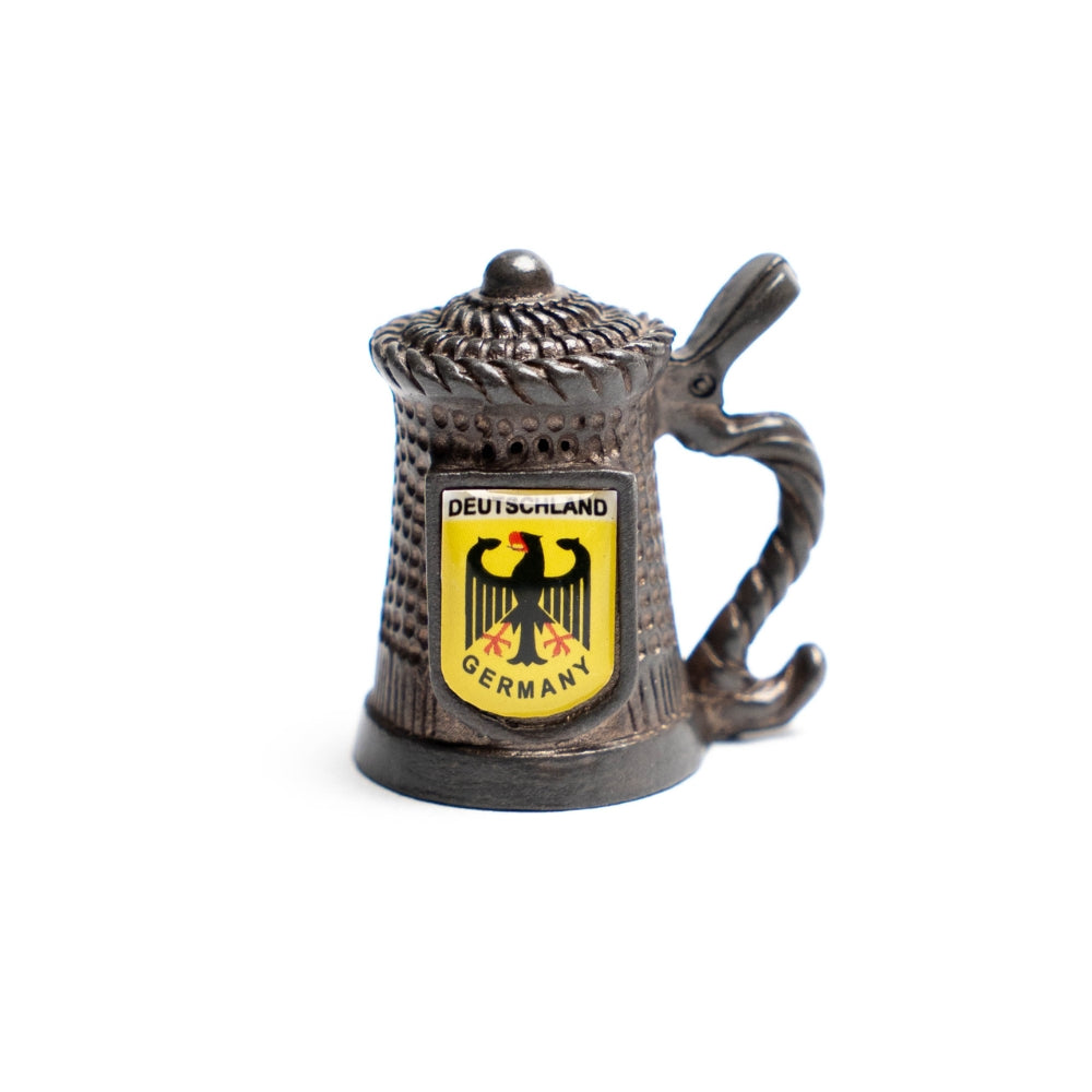Metall-Fingerhut mit Deutschland-Wappen – Sammelobjekt Deutschland Souvenir