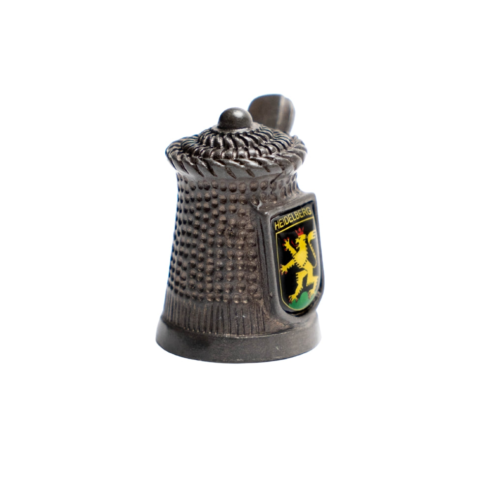Metall-Fingerhut mit Heidelberg-Wappen – Sammelobjekt Deutschland Souvenir