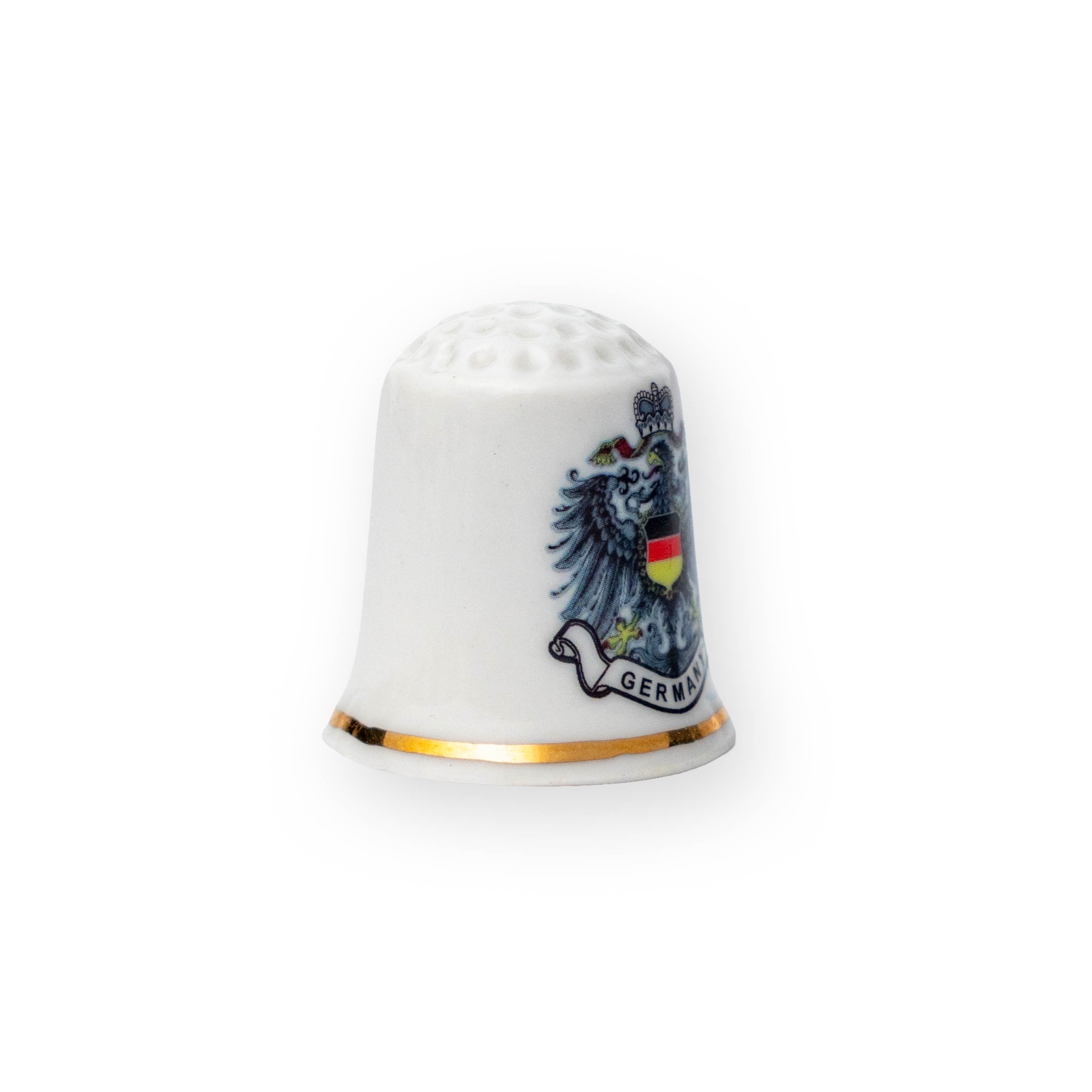 Porzellan-Fingerhut mit dem deutschen Adler als Motiv - Deutschland Souvenir