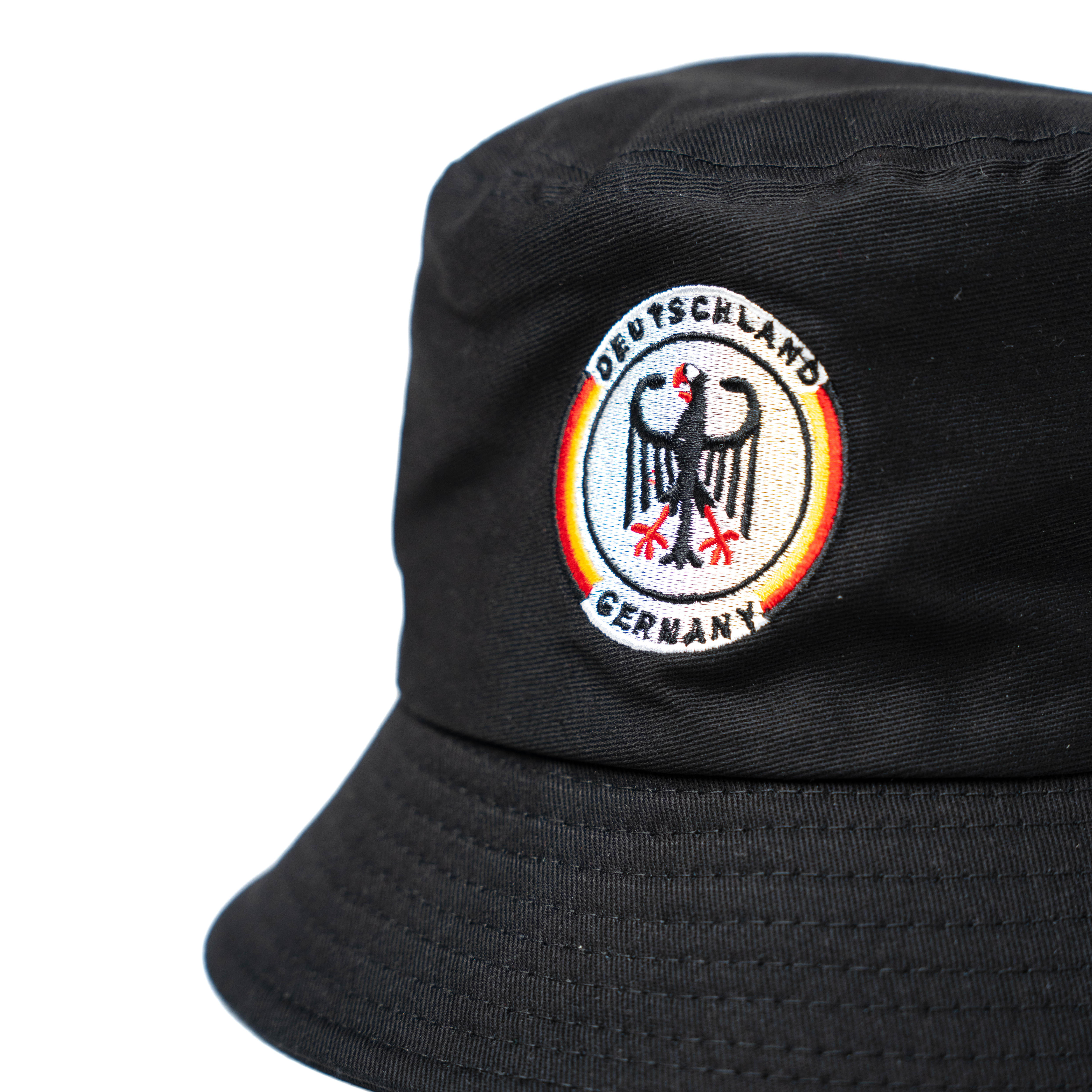 Schwarzer Fischerhut mit dem deutschen Adler als Motiv - Deutschland Souvenir