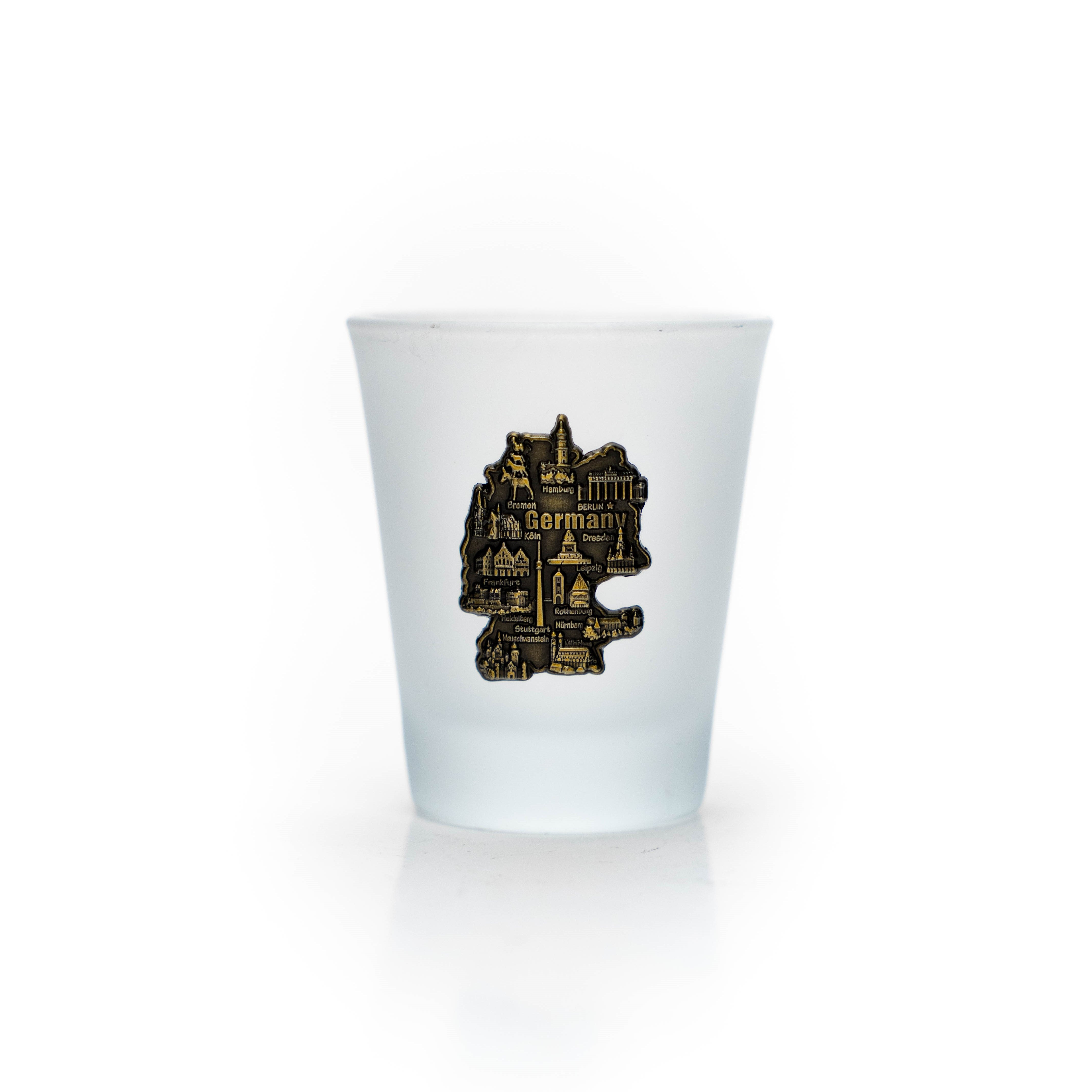 Glasstamper Karte Metall matt