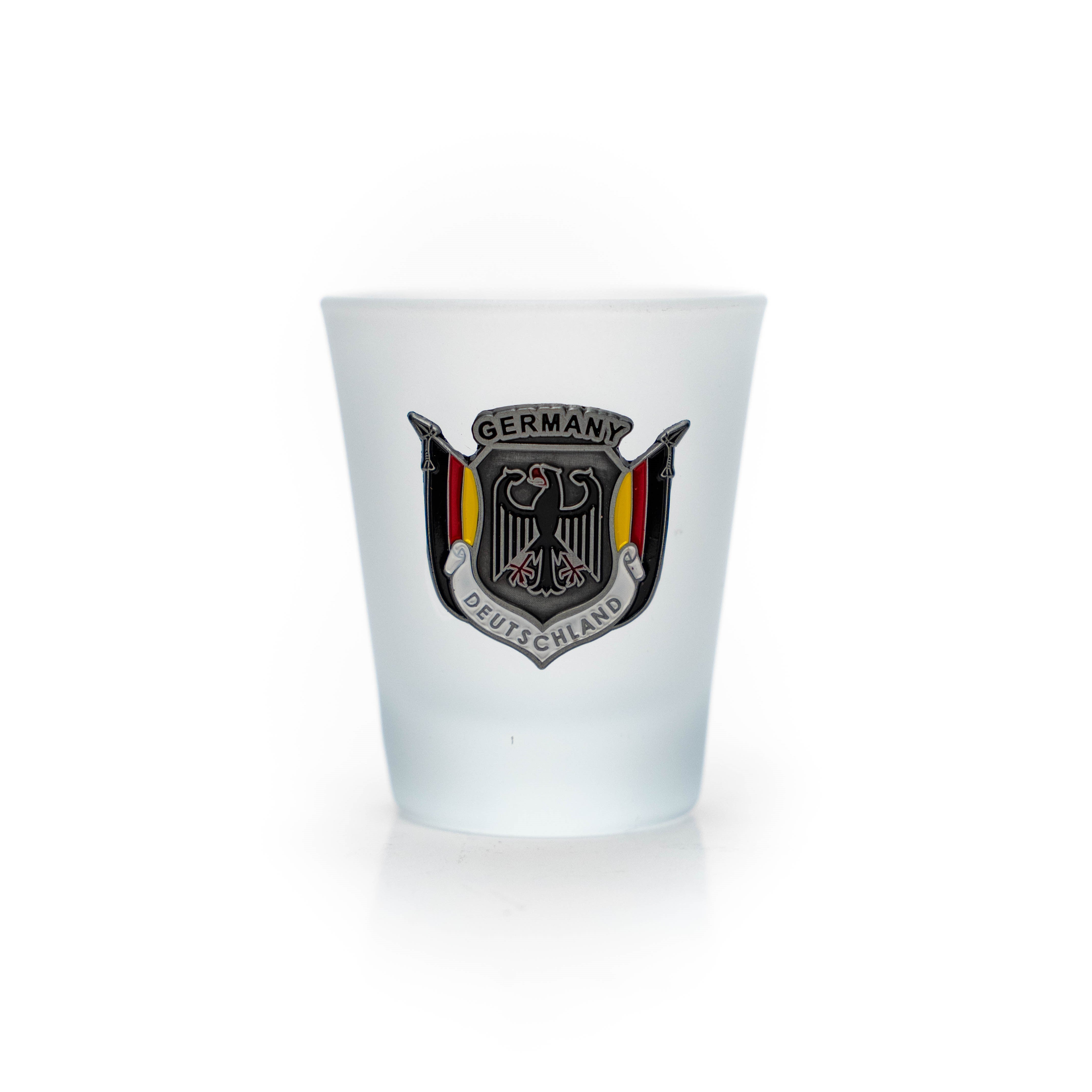 Glasstamper Wappen Metall matt