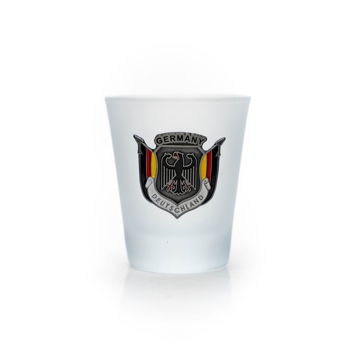 Glasstamper Wappen Metall matt