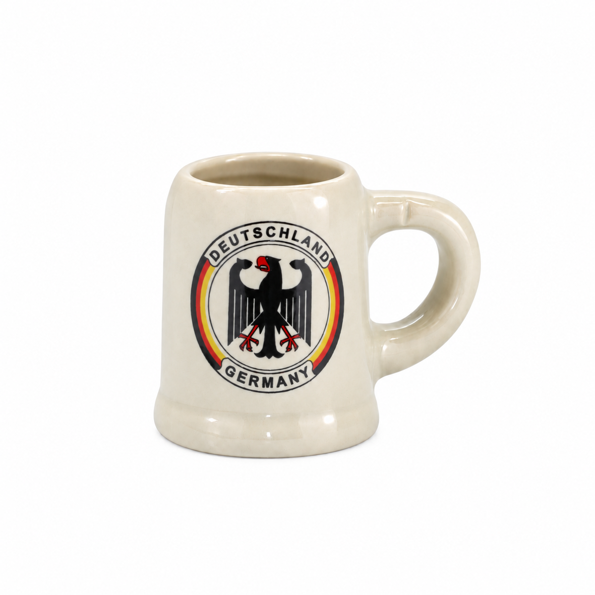 Mini-Keramikseidel 2 cl mit Adler-Wappen – Deutschland Souvenir