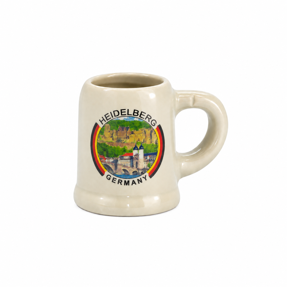 Mini-Keramikseidel 2 cl mit Heidelberg-Ansicht – Deutschland Souvenir