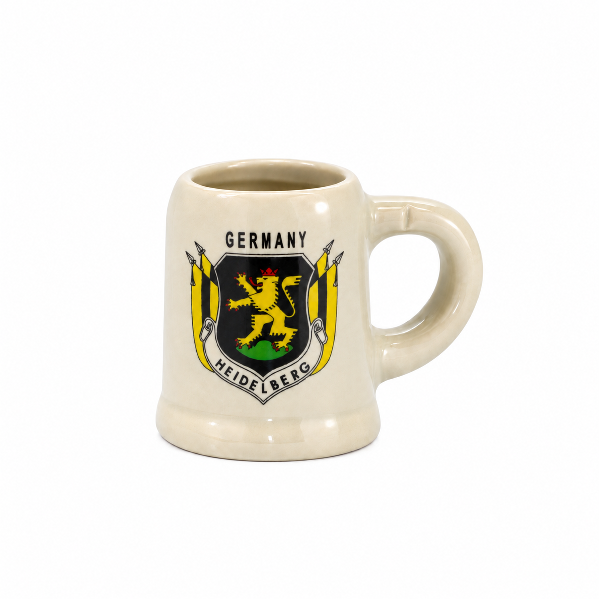 Mini-Keramikseidel 2 cl mit Heidelberg-Wappen – Deutschland Souvenir