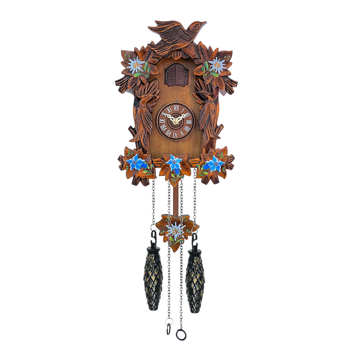 Kuckucksuhr 3 Vogel bemalt