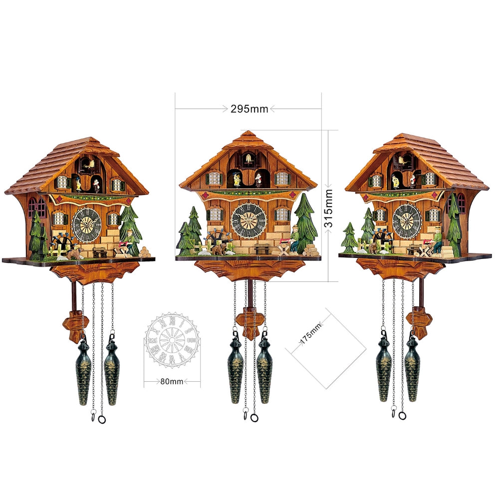 Holz-Kuckucksuhr im Chalet-Design – traditionelles Deutschland Souvenir
