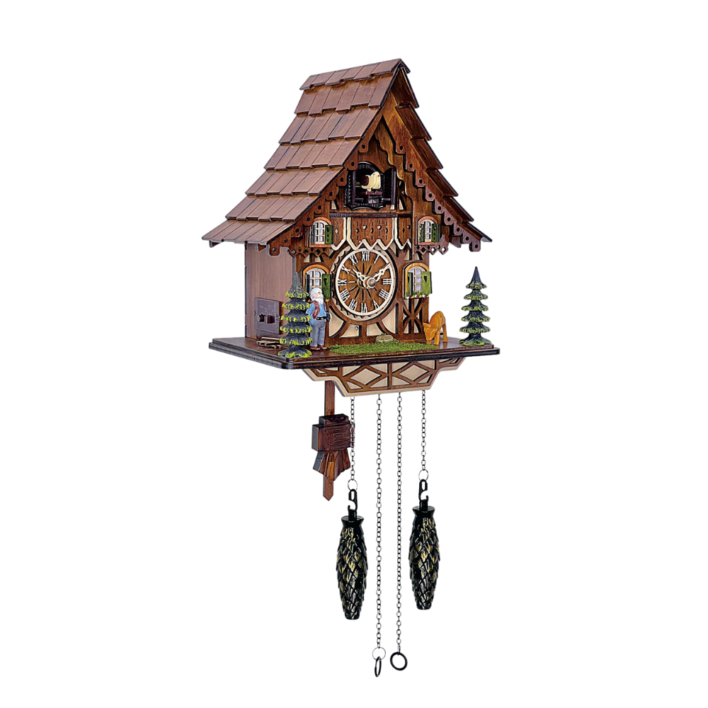 Kuckucksuhr im Hexenhaus-Design aus Holz – Deutschland Souvenir
