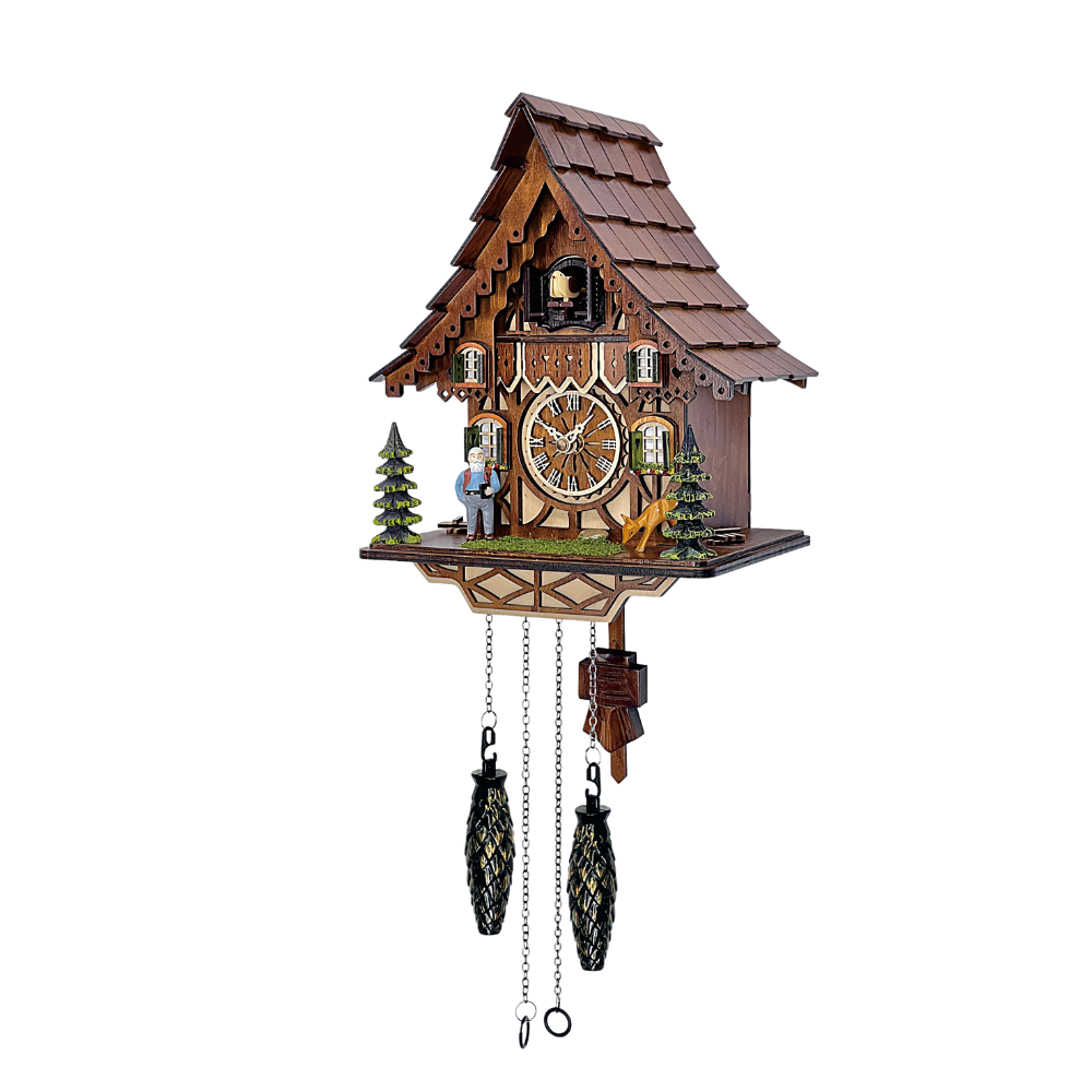 Kuckucksuhr im Hexenhaus-Design aus Holz – Deutschland Souvenir