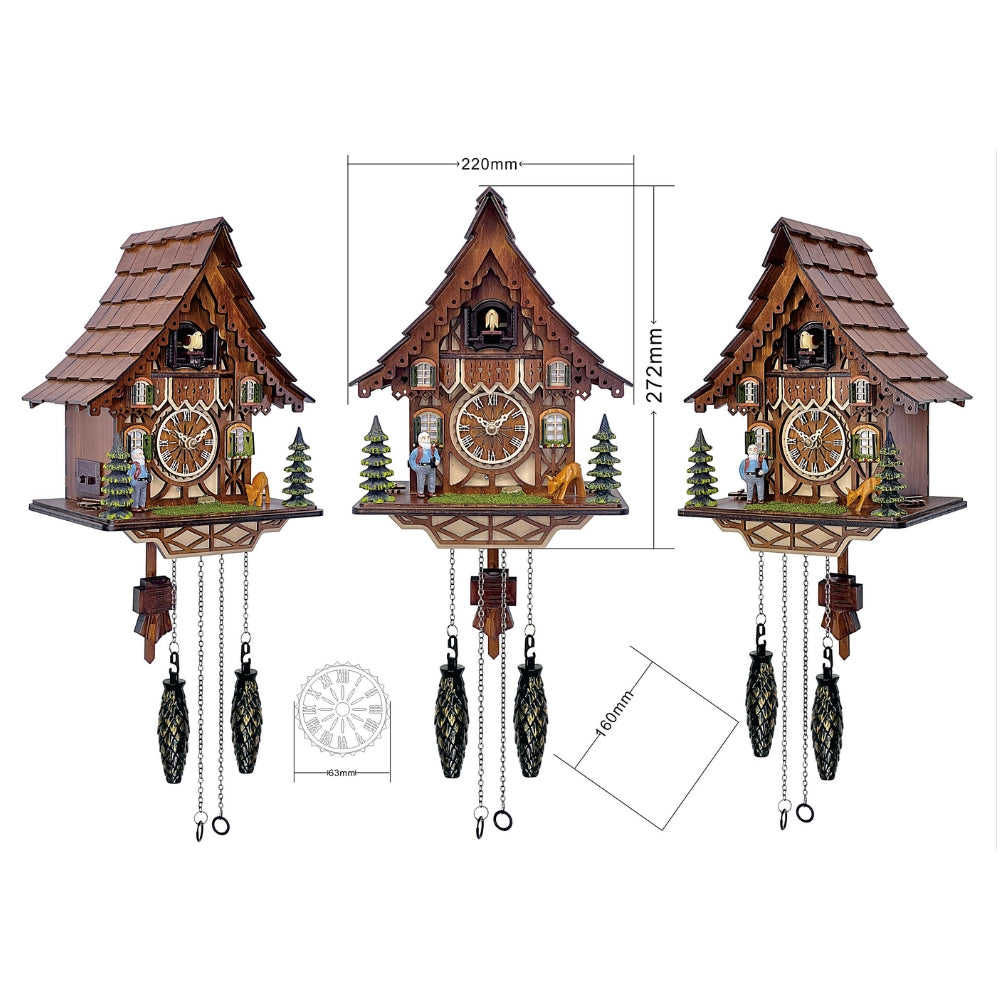 Holz-Kuckucksuhr im Hexenhaus-Design – traditionelles Deutschland Souvenir