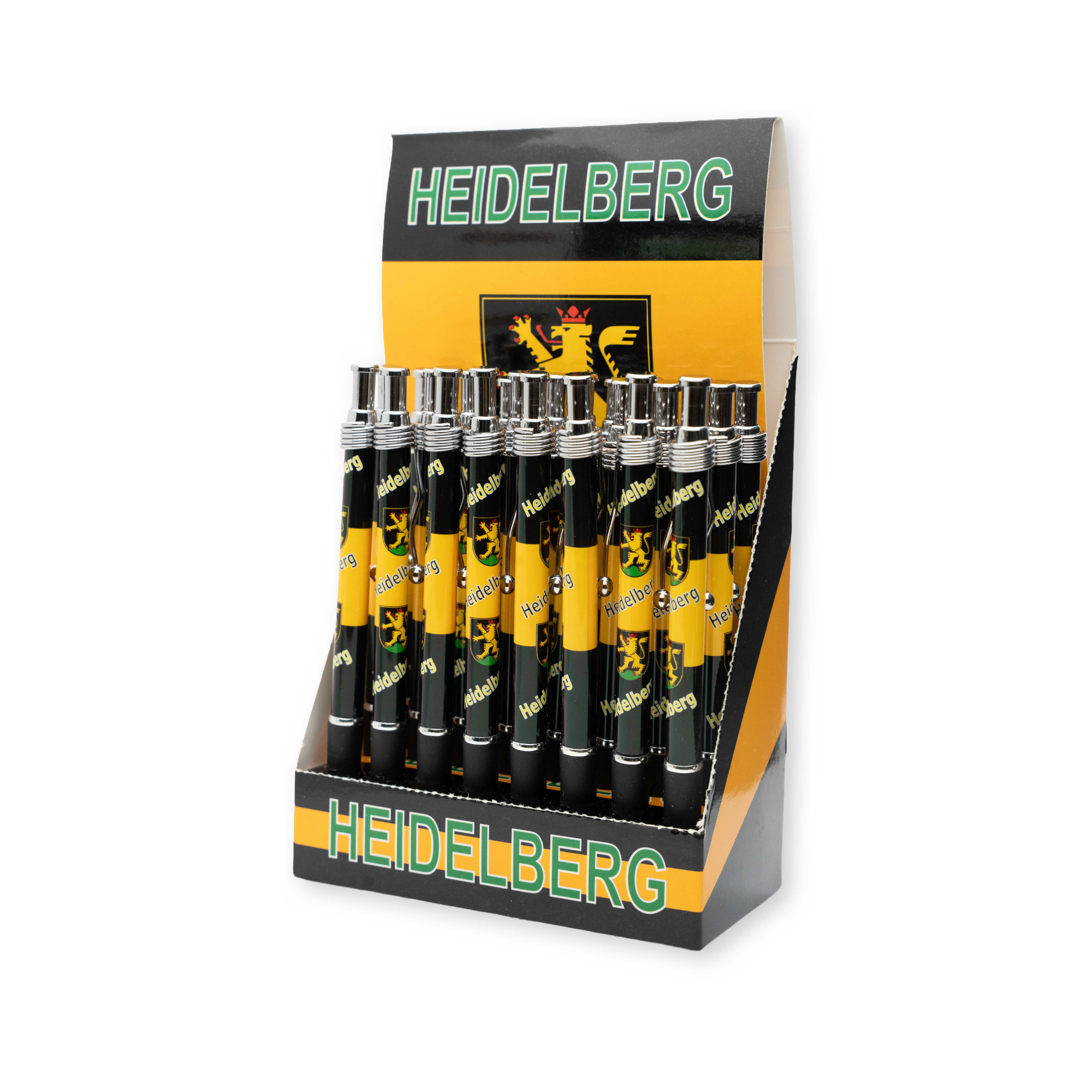 Kugelschreiber mit Heidelberg-Motiv in den Farben schwarz-gelb - Deutschland Souvenir