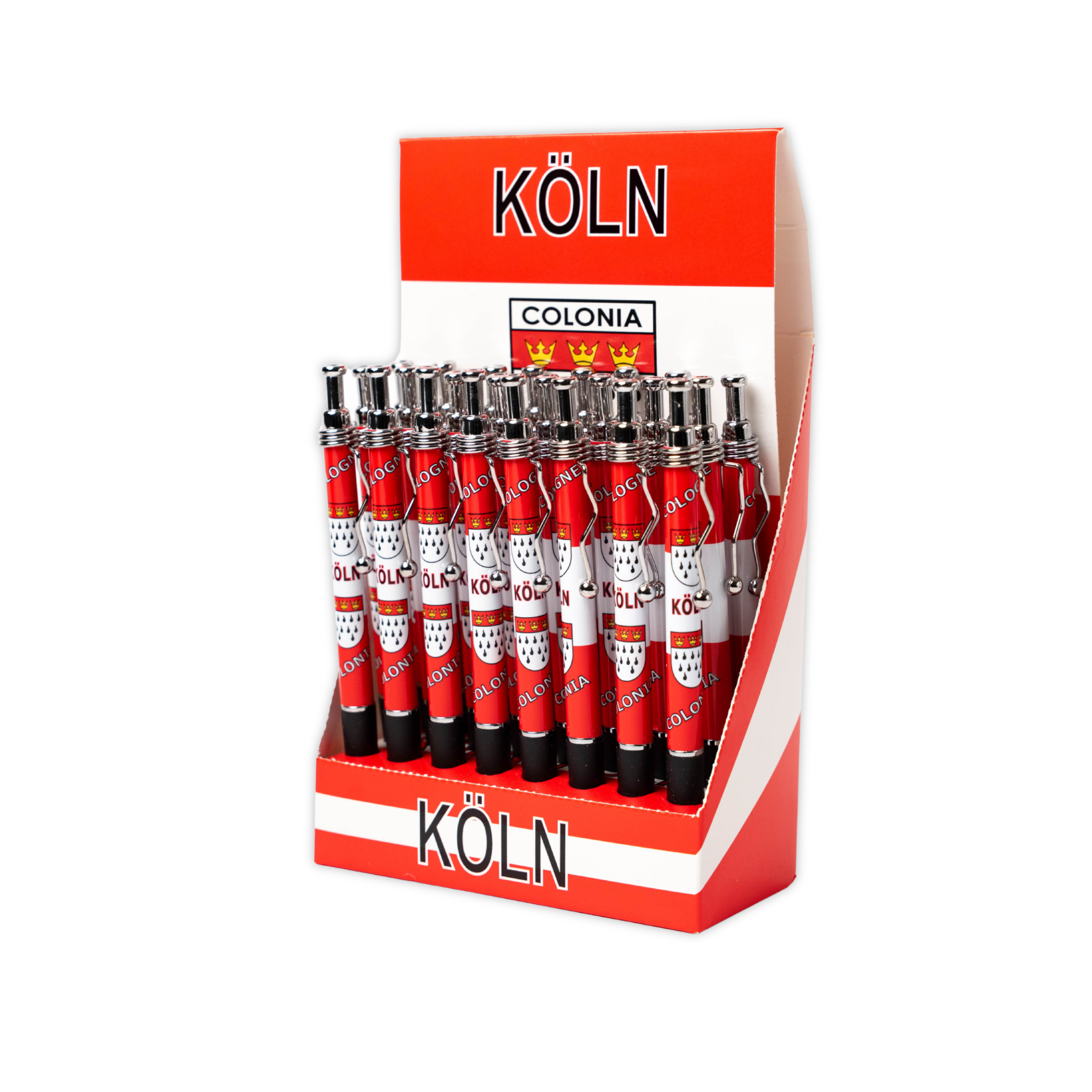 Kugelschreiber mit Köln-Motiv in den Farben rot-weiß - Deutschland Souvenir