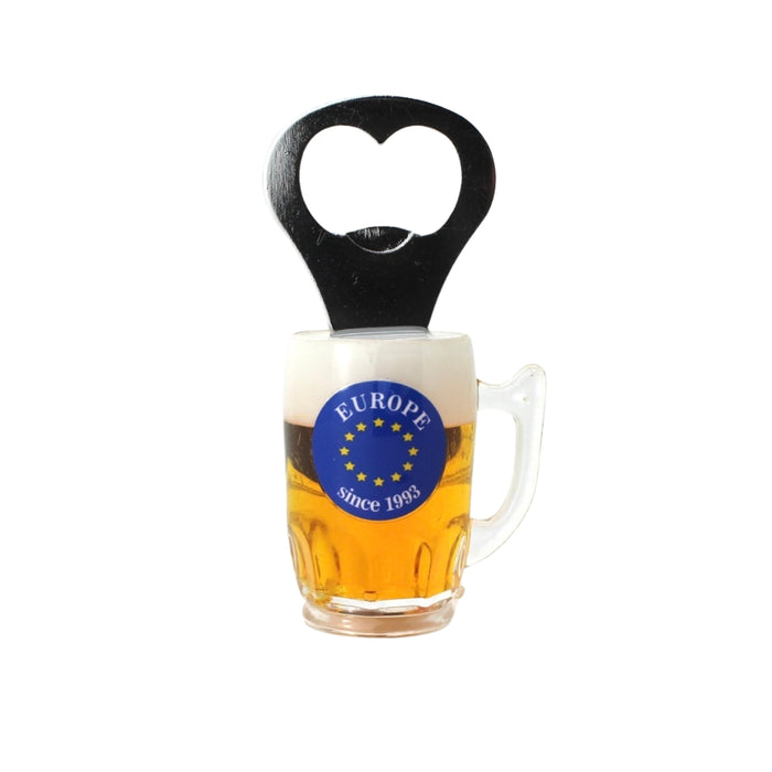 Magnet Bierglas mit Öffner Europe