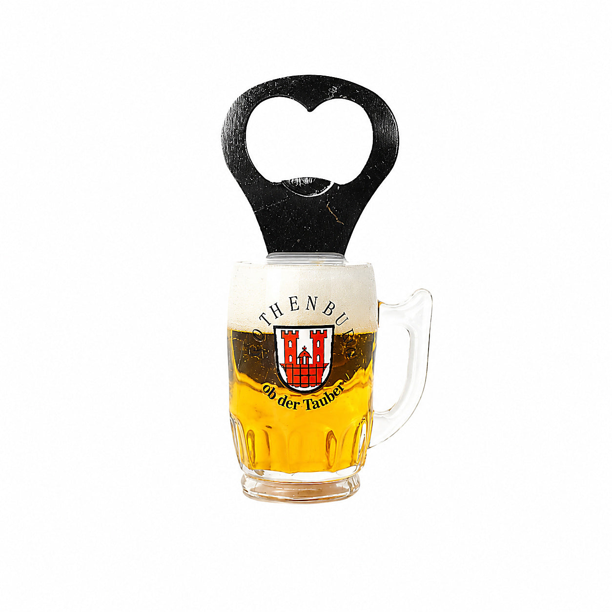 Bierglas-Magnet mit Flaschenöffner und Rothenburg-Motiv – Deutschland Souvenir