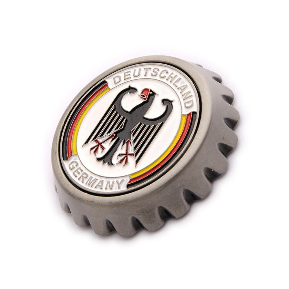 Magnet in Bierkapsel-Optik mit Deutschland-Wappen – Deutschland Souvenir