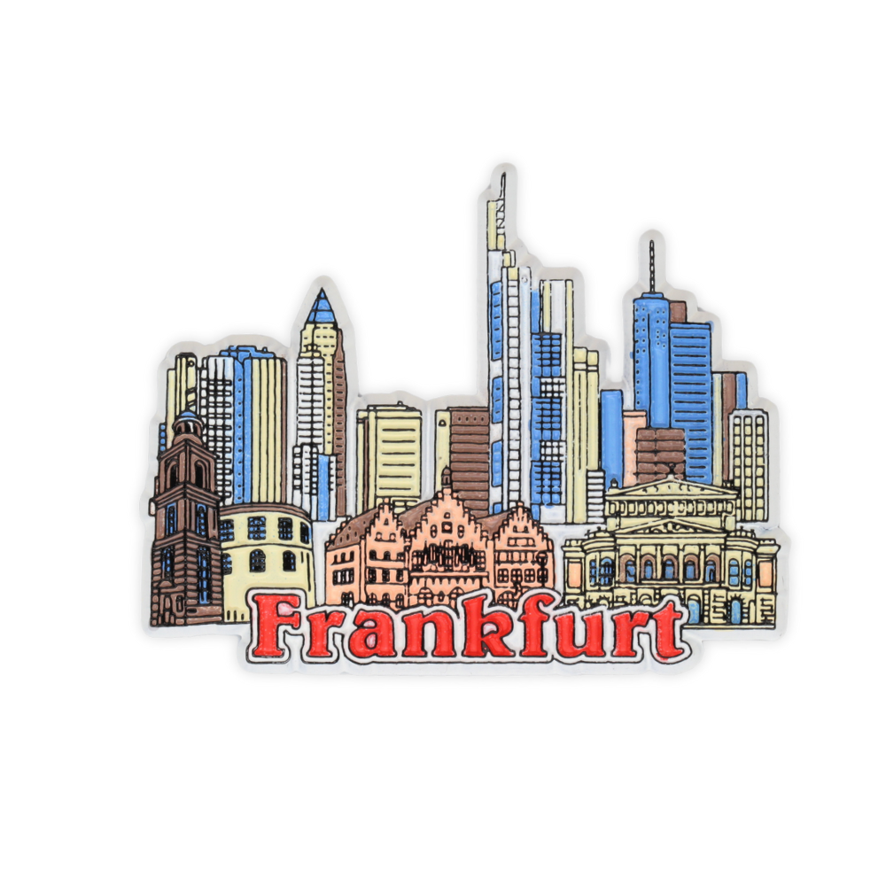 Magnet mit Frankfurt Skyline Motiv – Deutschland Souvenir