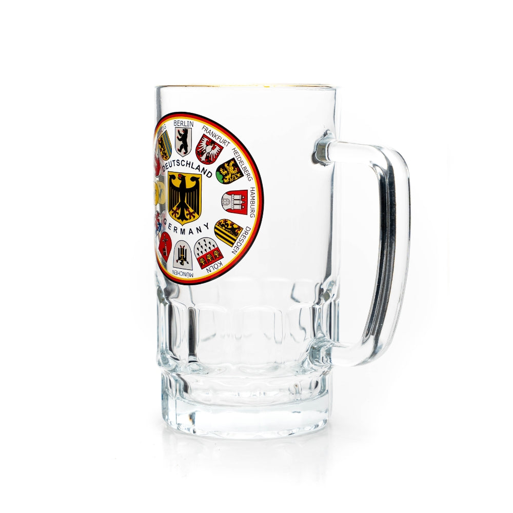 Partyseidel 0,4 l mit Wappenkranz-Motiv – Bierglas Deutschland Souvenir