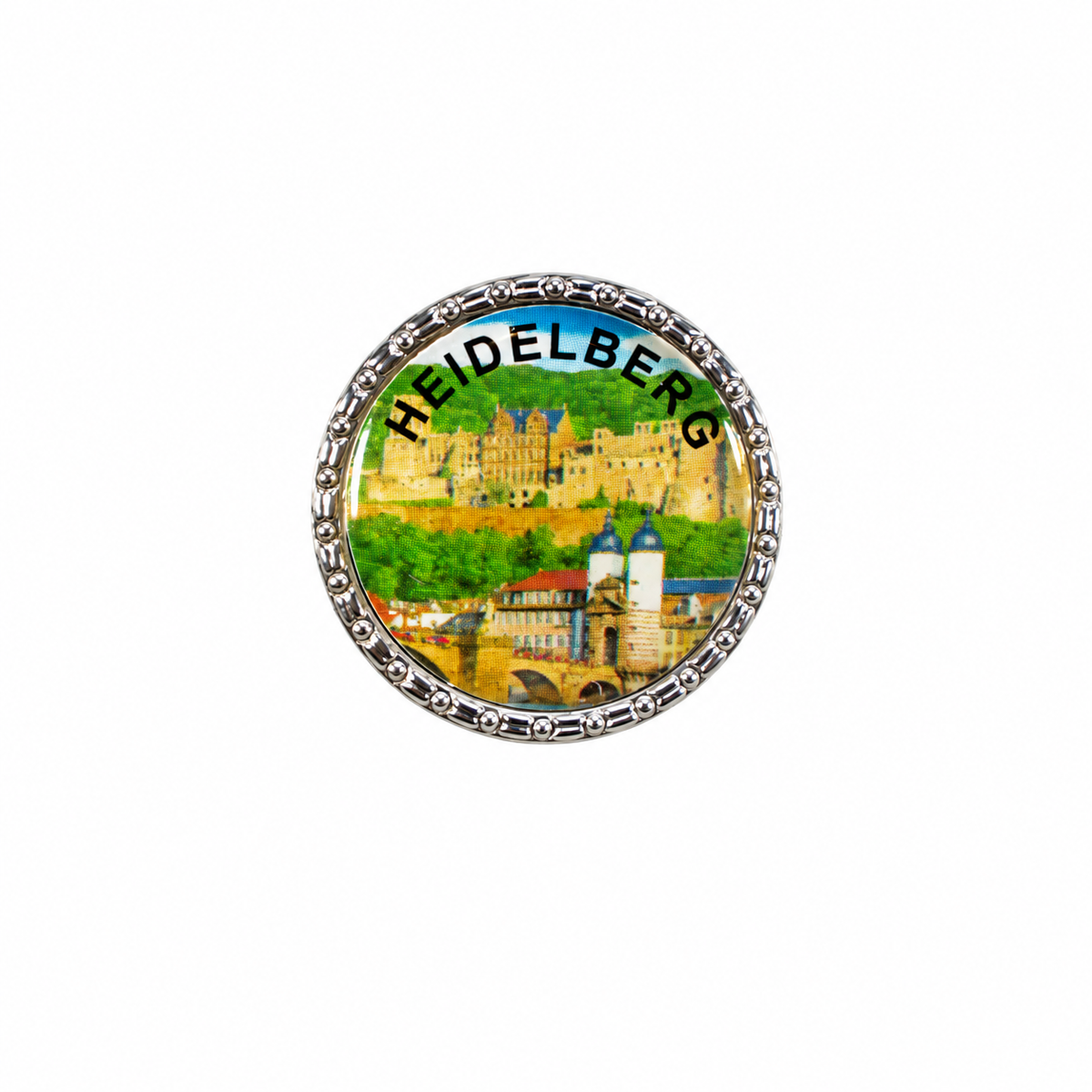 Runder Heidelberg-Pin mit Wappen – Deutschland Souvenir