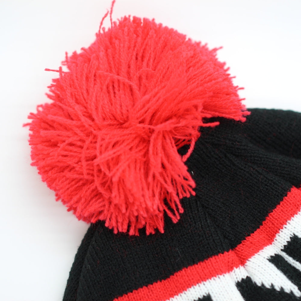 Rote Pudelmütze mit Frankfurt-Wappen – Wintermütze Deutschland Souvenir