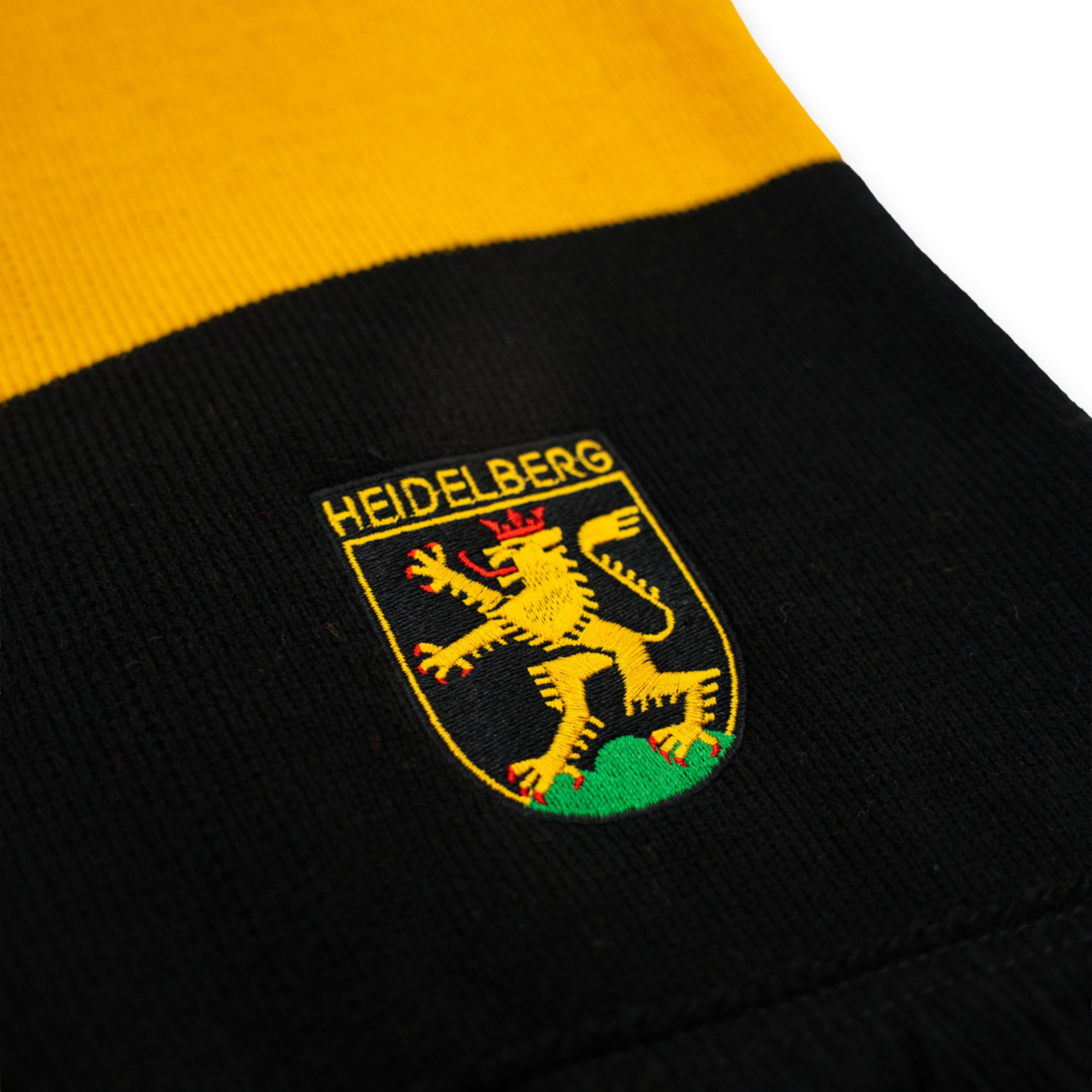 Gelb-Schwarzer Schal in Heidelberg-Farben mit dem Wappen Heidelberg - Deutschland Souvenir