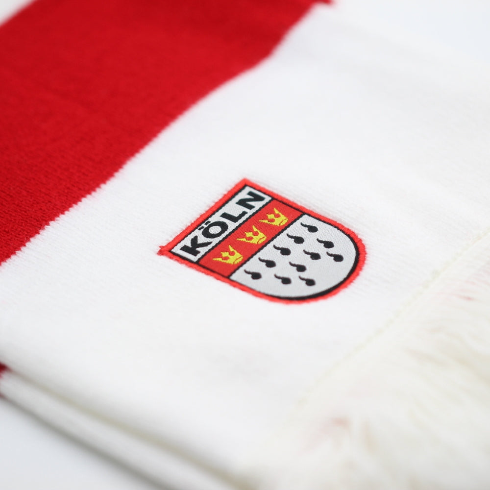 Rot-weißer Köln-Schal mit Stadtwappen – Fanartikel Deutschland Souvenir