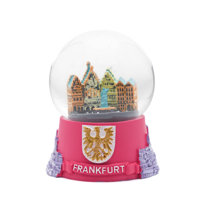 Schneekugel Frankfurt groß pink