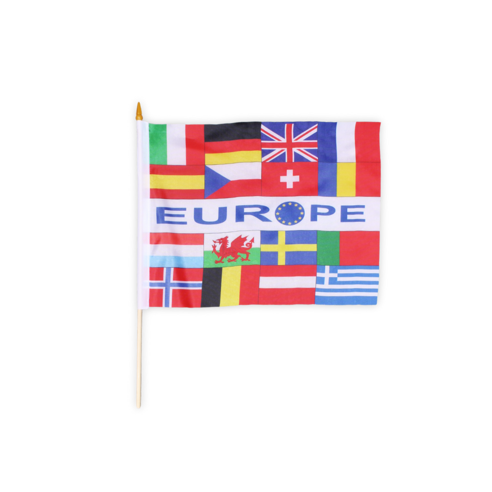 Europa-Stockfahne, ca. 30×40 cm – Deutschland Souvenir