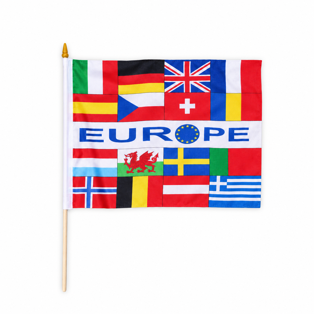 Europa-Stockfahne, ca. 30×40 cm – Deutschland Souvenir