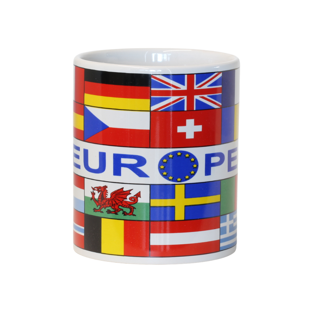 Tasse mit Flaggen von europäischen Ländern – Deutschland Souvenir