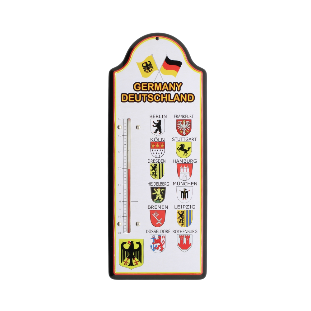 Metall-Thermometer mit Deutschland-Wappen – Deutschland Souvenir