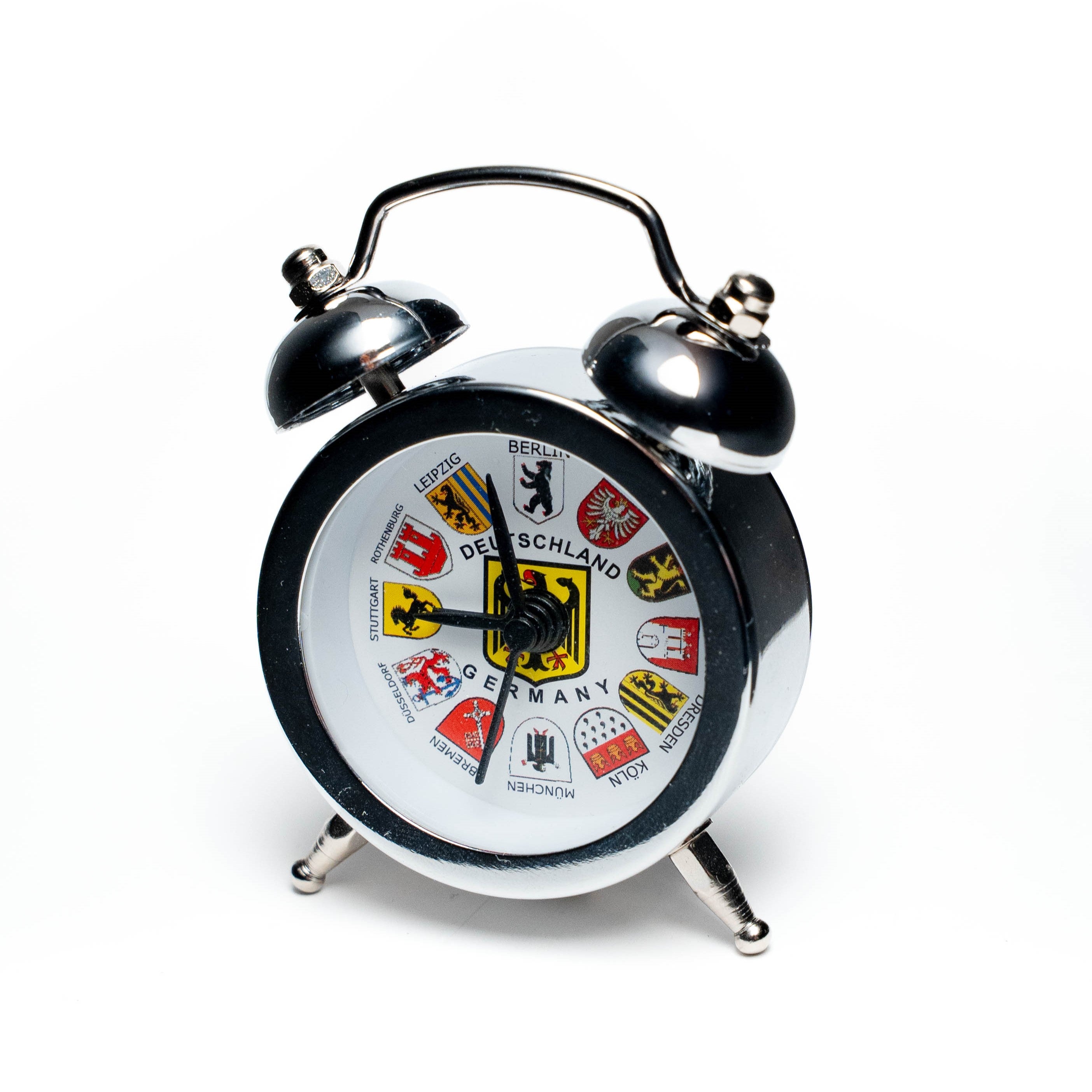 Mini-Wecker mit Wappenkranz-Motiv – Deutschland Souvenir